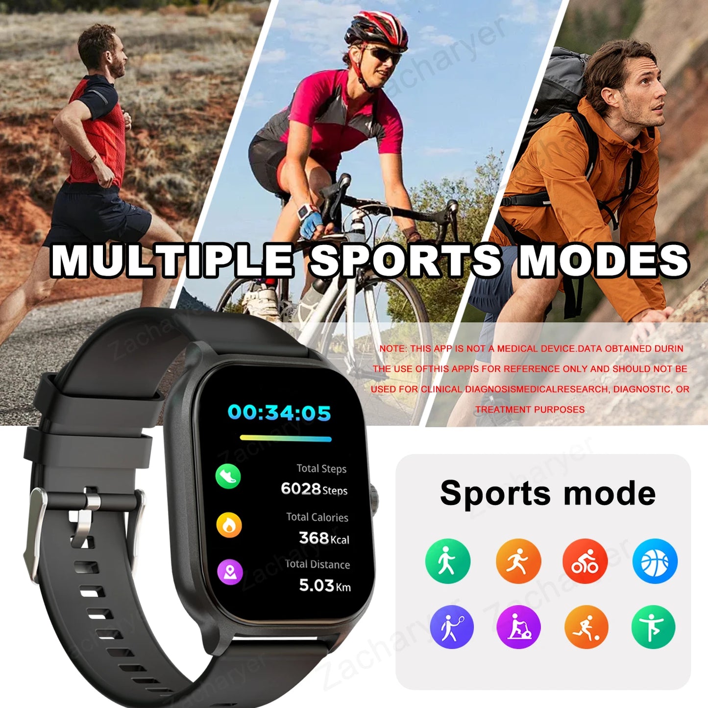 Smart Watch With Wireless Calling And Multi-Sport Tracking Features