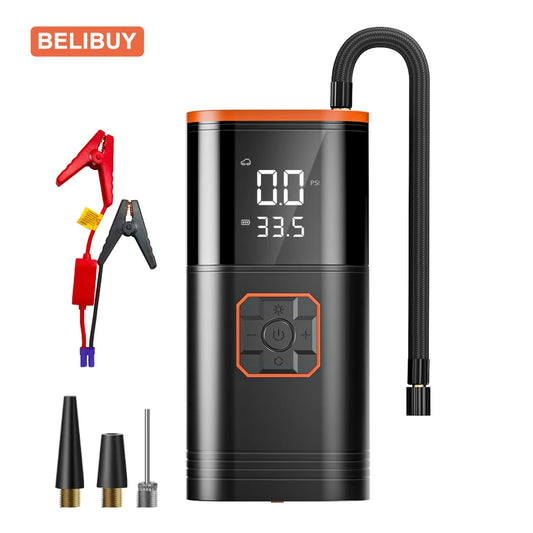 Belibuy Car Air Pump Tire Inflator with USB Mobile Power