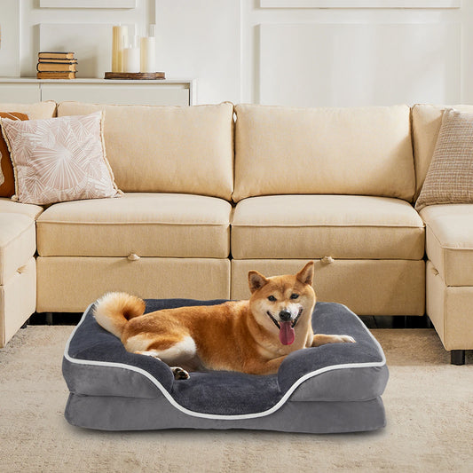 JHK Orthopedic Memory Foam Dog Bed With Washable Cover