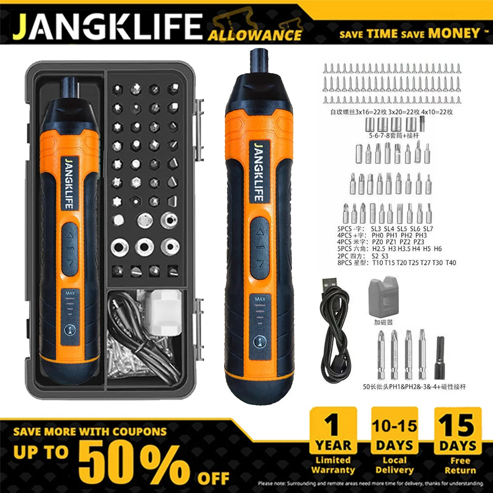 Cordless Electric Screwdriver Mini Drill Power Tools Set