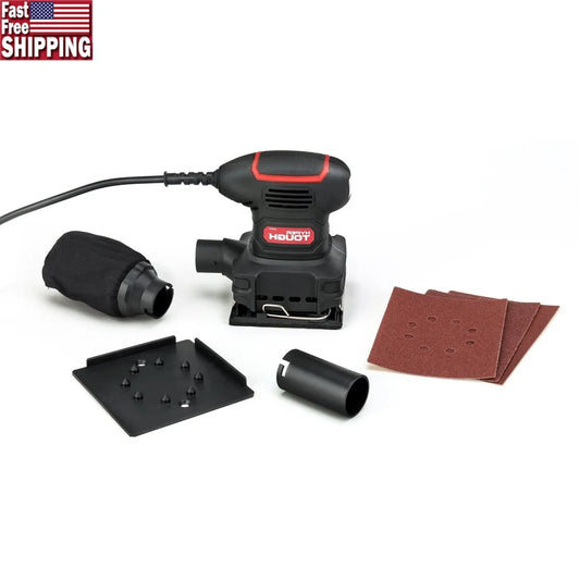 Powerful 2 Amp Palm Sander With Dust Bag Hose Adapter