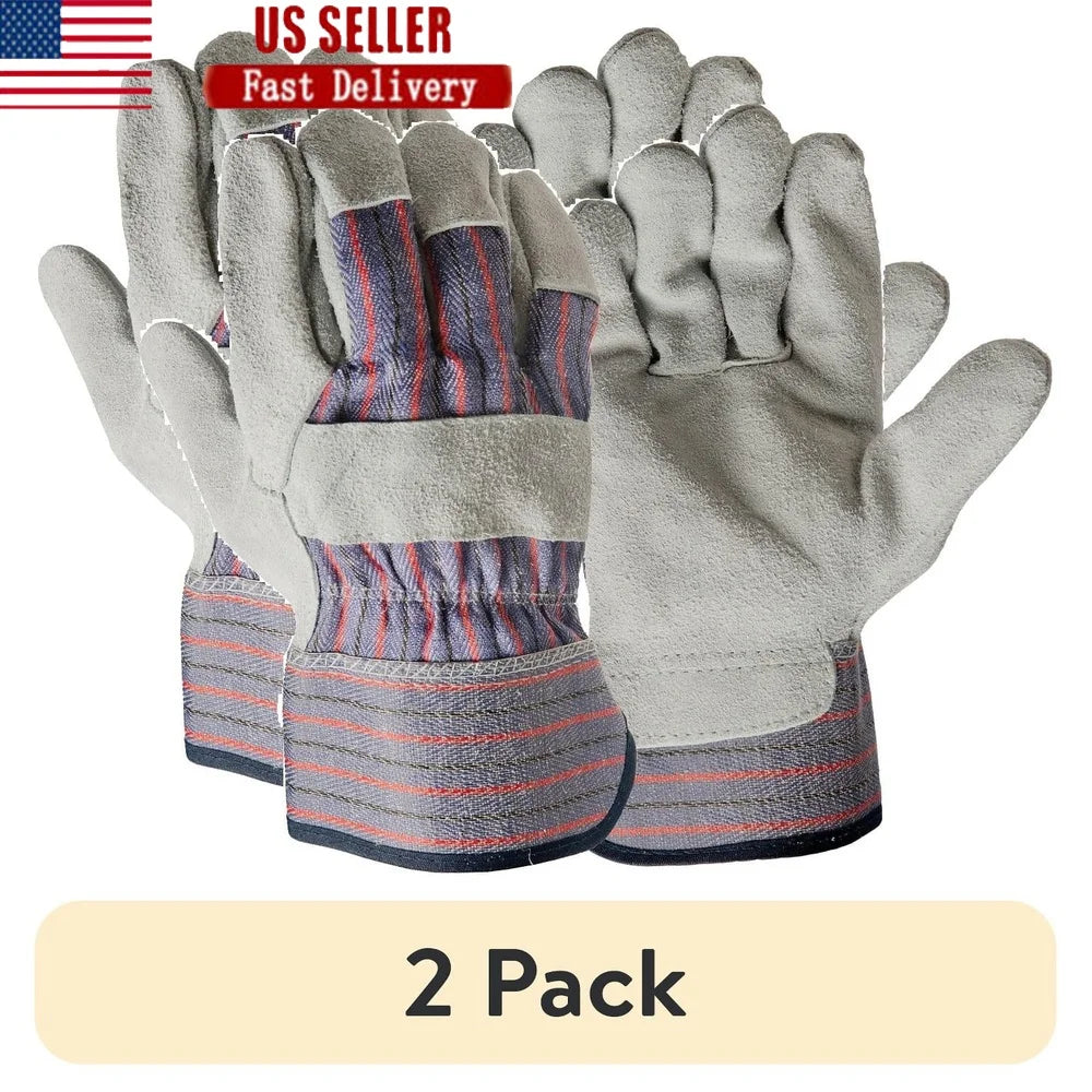 Durable Leather Palm Gardening Gloves Unisex Heavy Duty