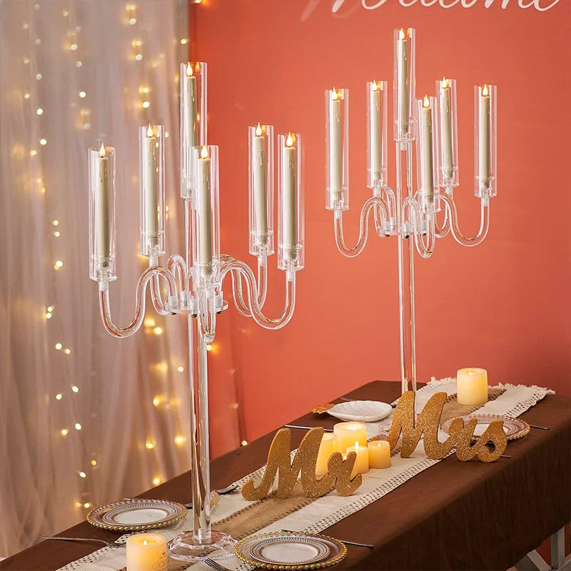 Acrylic LED Candle Holder Centerpiece For Weddings