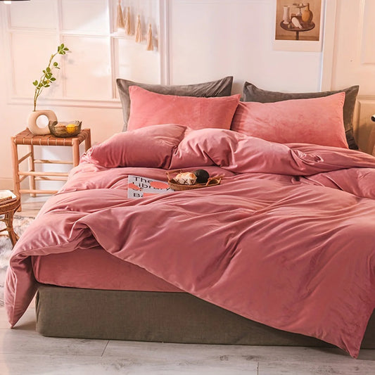 Velvet Duvet Cover Set for Cozy Autumn and Winter Comfort