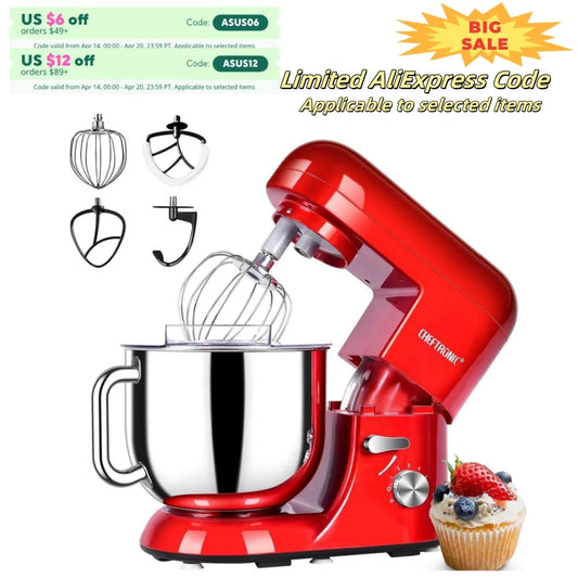 Cheftronic Six Speed Stand Mixer With Stainless Steel Bowl