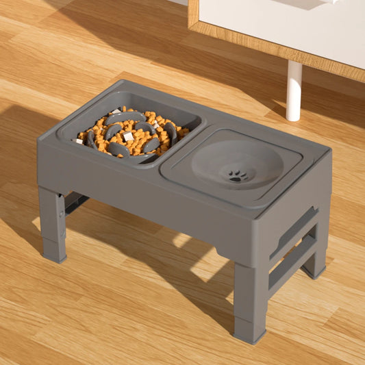 Adjustable Stainless Steel Slow Feed Water Bowls for Pets
