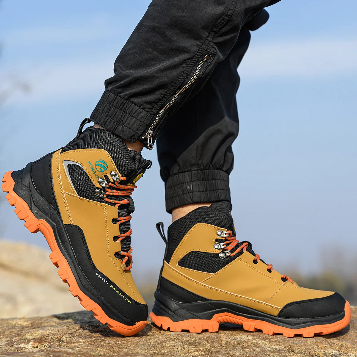 Men's Protective Work Safety Shoes Anti Puncture Steel Toe Breathable