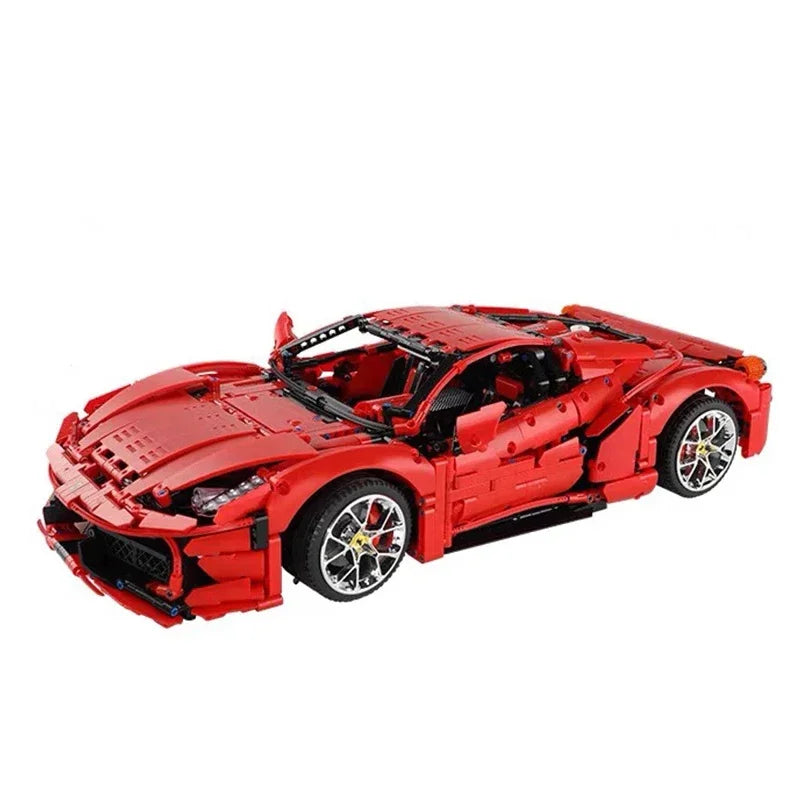 Kbox Red Sports Car Model Building Blocks for Creative Fun