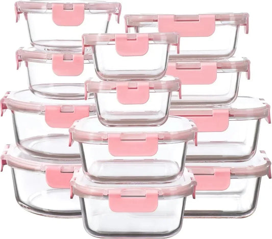 Leak-Proof Glass Storage Containers With Lids For Meal Prep
