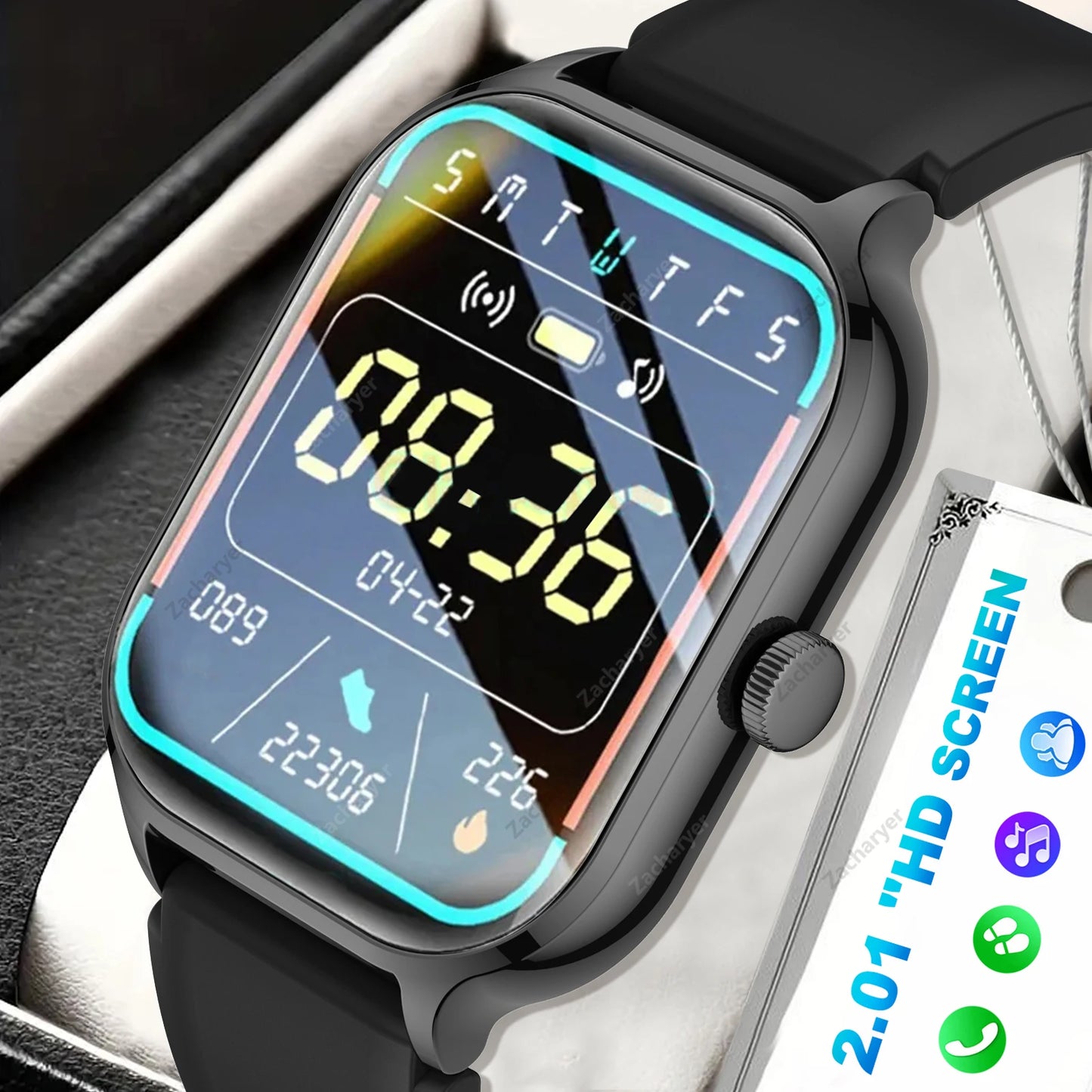 Smart Touch Screen Sports Watch with Call and Message Features