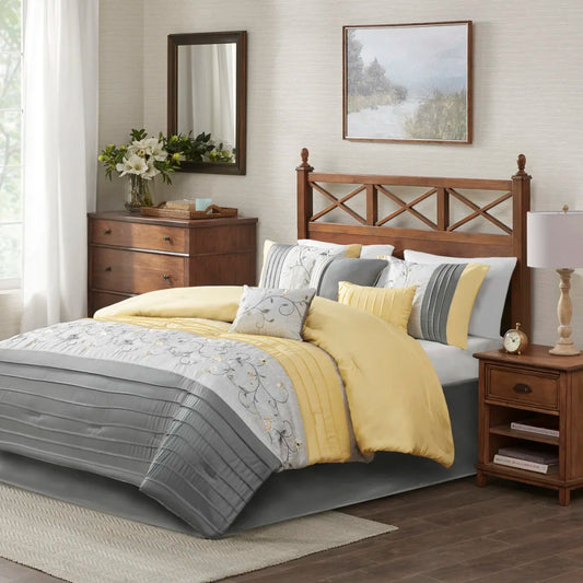 Embroidered Comforter Set for Stylish Bedroom Décor
