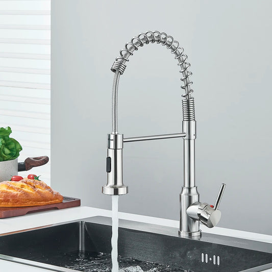 Removable Kitchen Faucet With Dual Sprayer Modes Rotatable