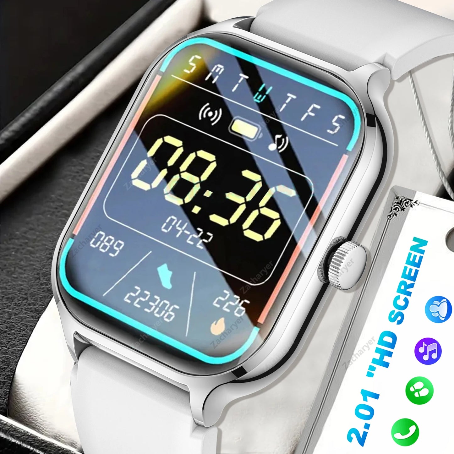 Smart Touch Screen Sports Watch with Call and Message Features