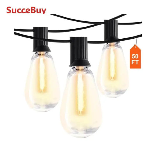 SucceBuy LED Outdoor String Lights 2700K Dimmable Patio