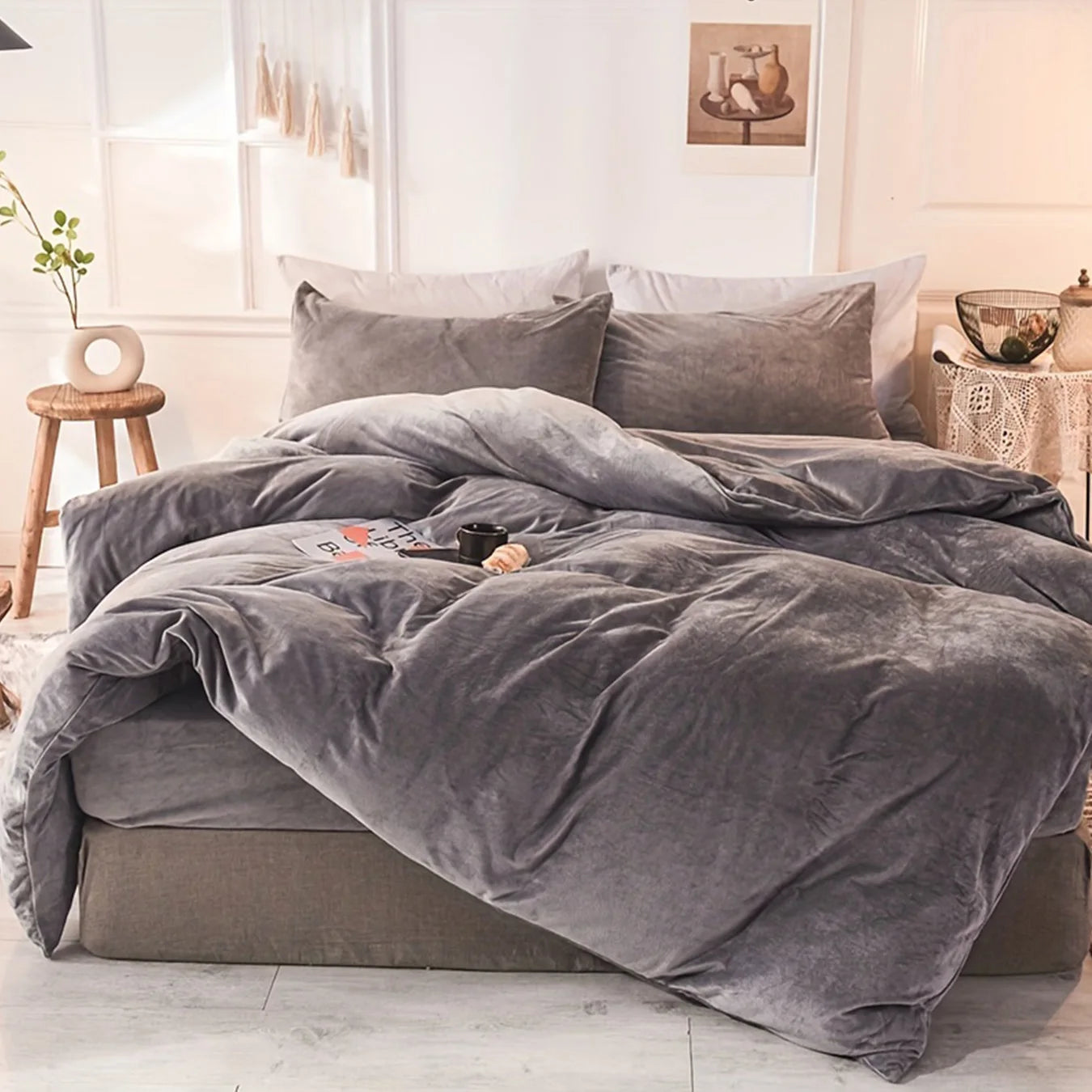 Velvet Duvet Cover Set for Cozy Autumn and Winter Comfort