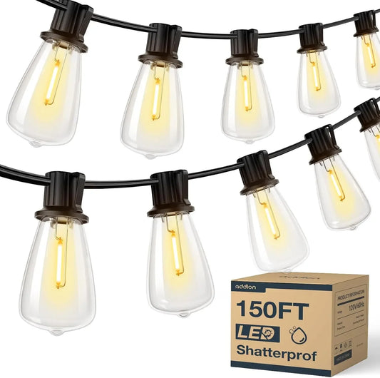 LED Outdoor String Lights Waterproof Dimmable Patio Lighting Solution