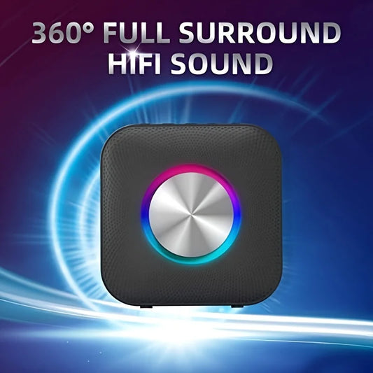 Portable Waterproof Bluetooth Speaker with TWS Stereo Sound