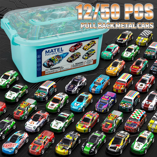Pull Back Mini Cars Toy Pack for Kids Birthday Fun
