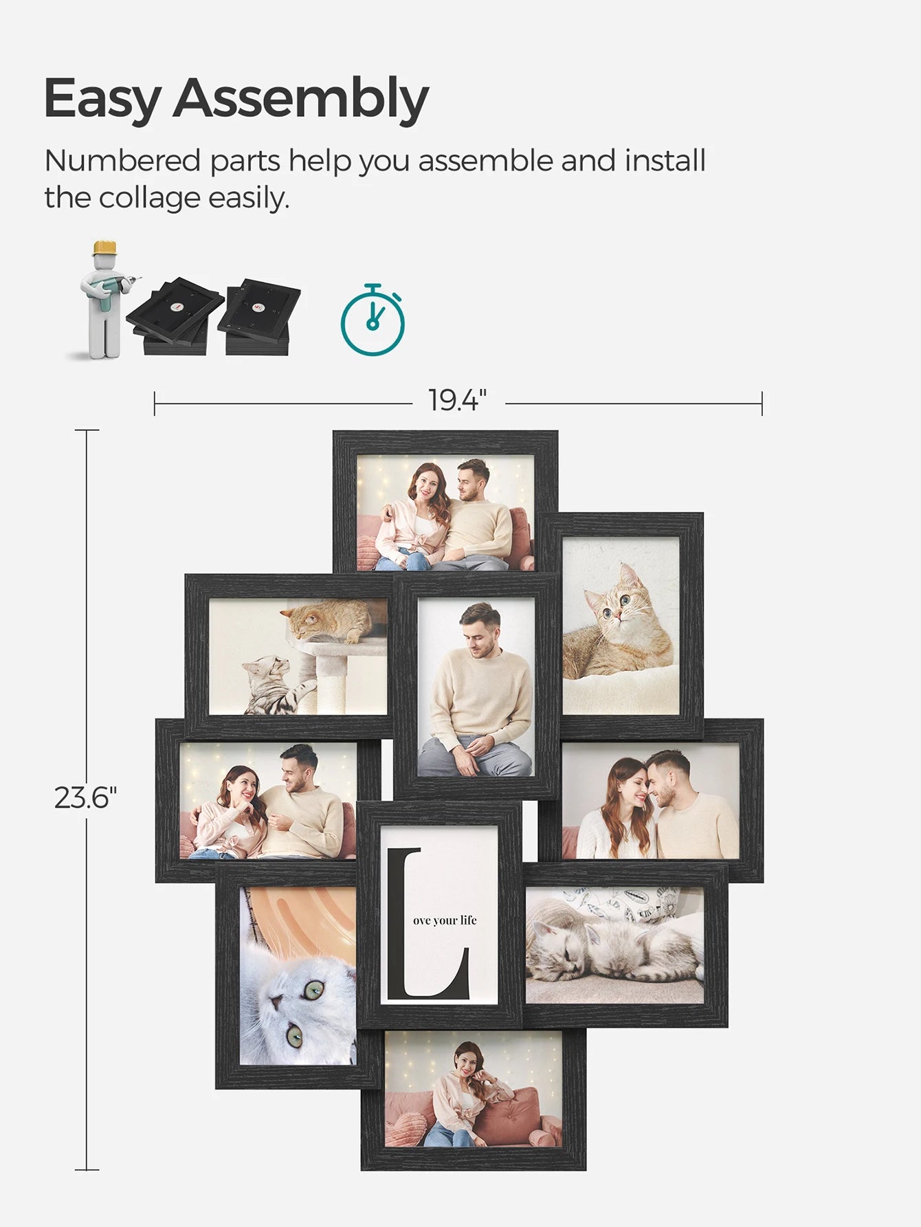 Songmics Collage Picture Frames for Beautiful Wall Displays