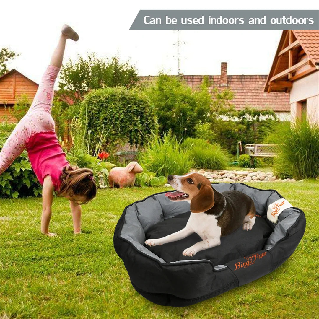 Soft Waterproof Dog Bed With Removable Cushion Oxford Cover