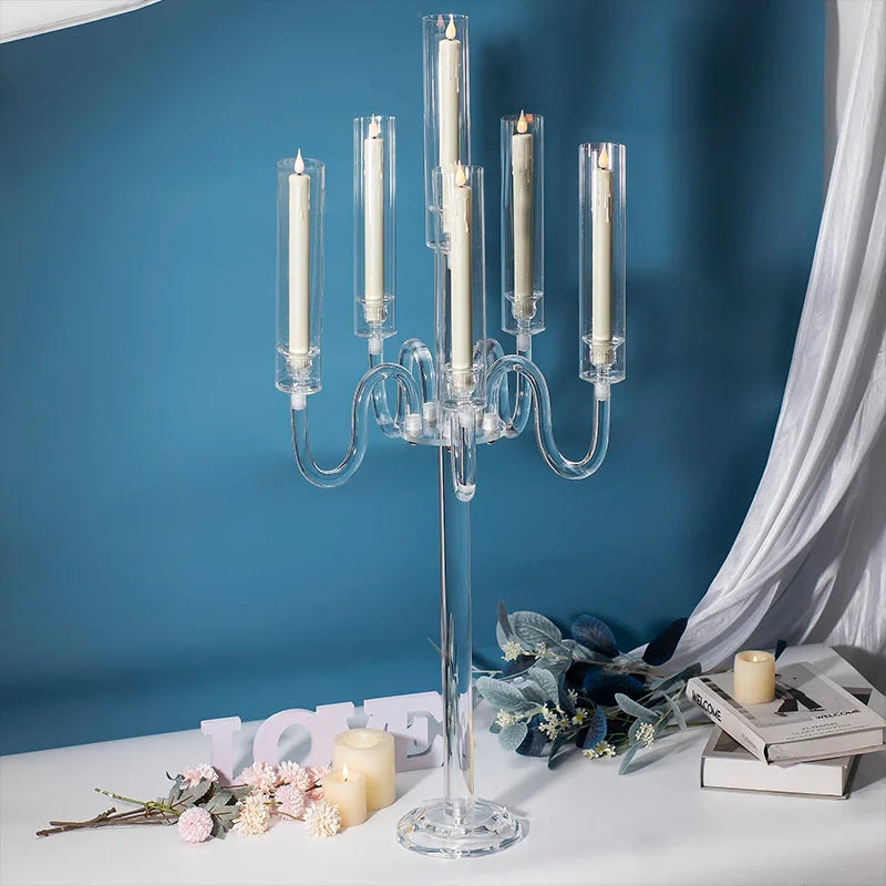 Acrylic LED Candle Holder Centerpiece For Weddings