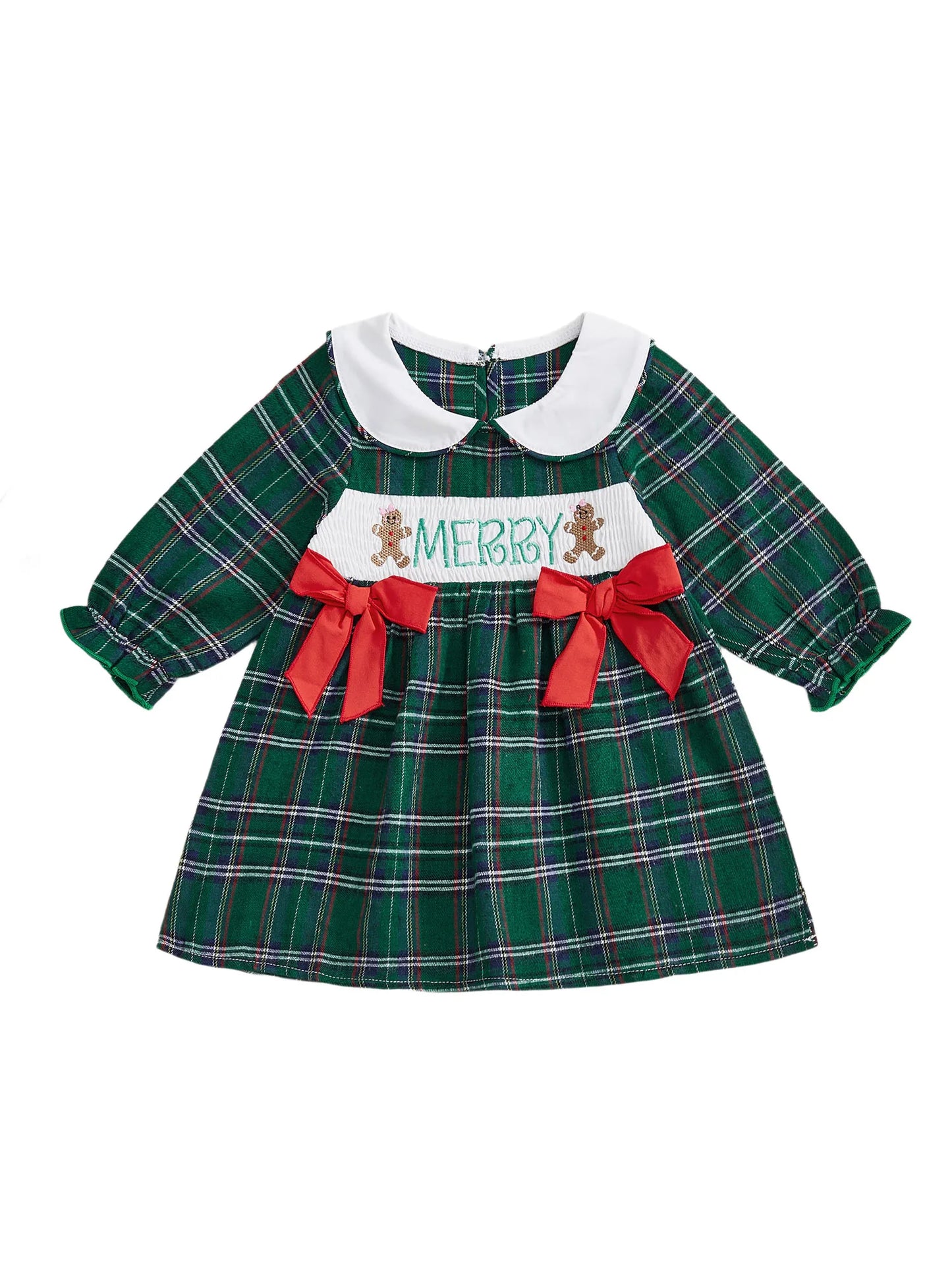 Infant Christmas Romper Set With Hat Plaid Reindeer Snowman