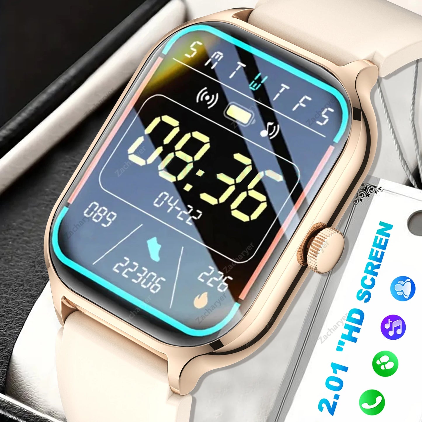 Smart Touch Screen Sports Watch with Call and Message Features
