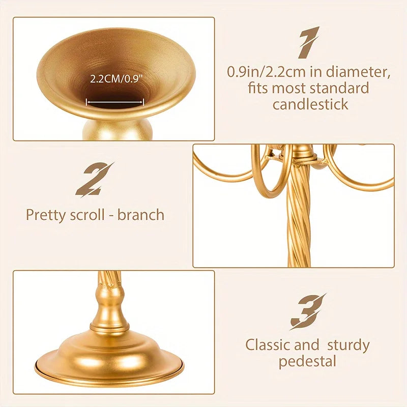 Iron Pillar Candle Holders For Weddings And Holiday Decor