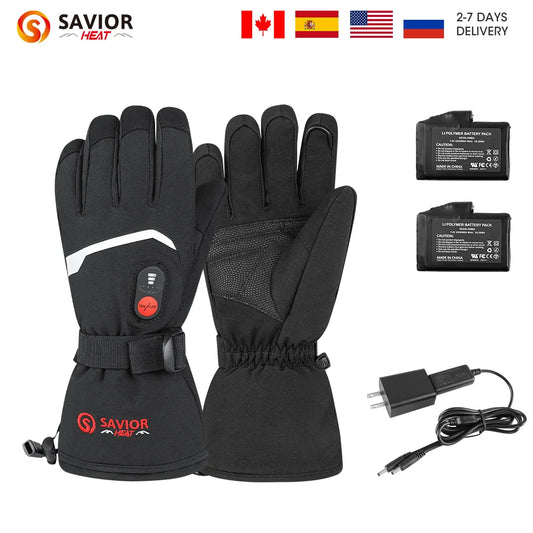 Savior Heat Electric Heated Gloves USB Rechargeable Winter Warmth