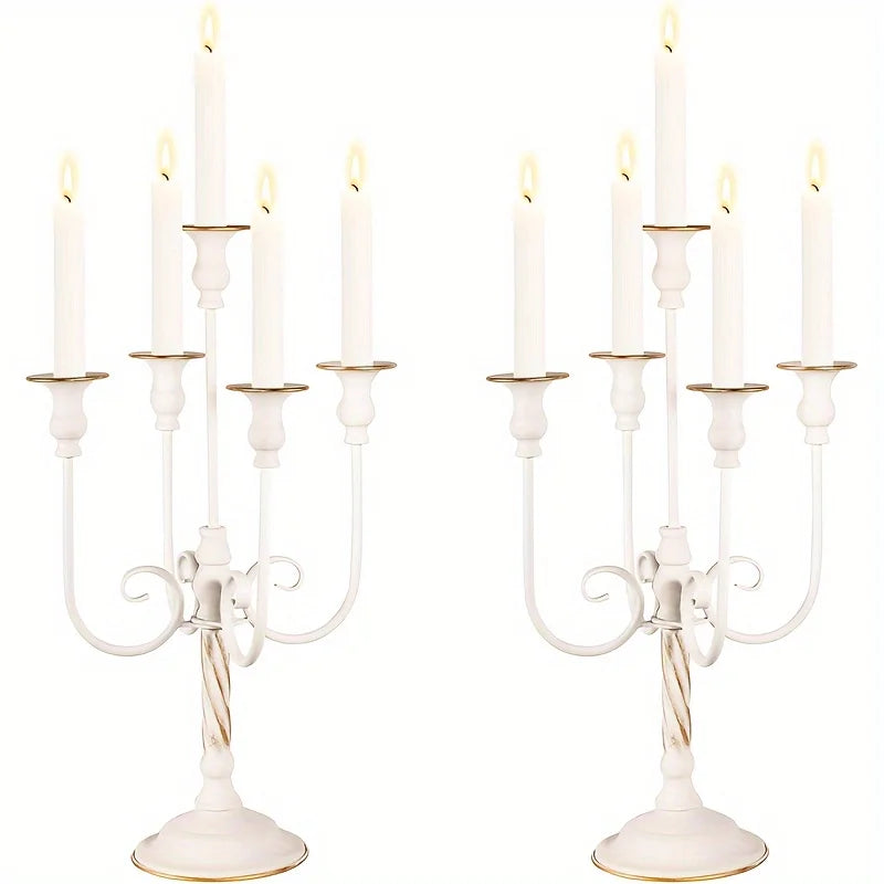 Iron Pillar Candle Holders For Weddings And Holiday Decor