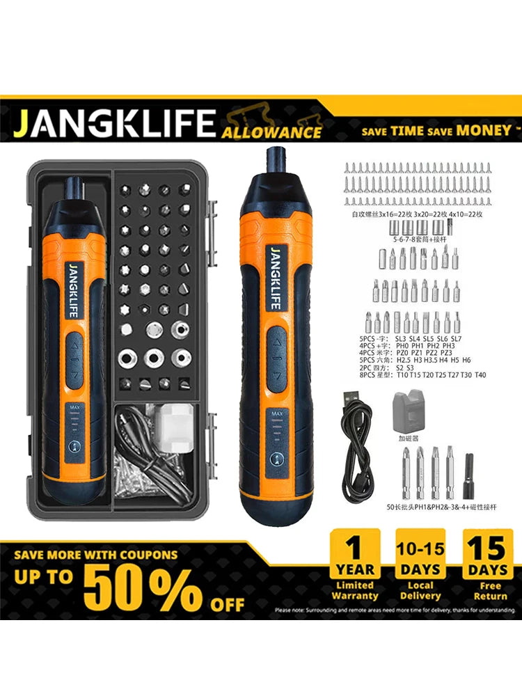 Cordless Electric Screwdriver Mini Drill Power Tools Set